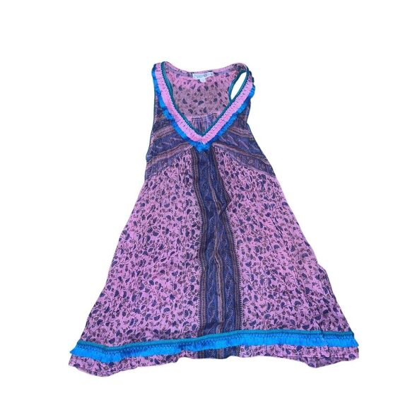 Poupette St Barth size 1 mini dress cottage core Sleeveless Vneck Beach - Picture 1 of 4